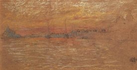 James McNeill Whistler - The Riva Sunset Red And Gold 1880