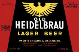 Vintage Booze Labels - Old Heidelbrau Lager Beer