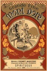 Vintage Booze Labels - Grand Fine Mont Dore Spiritueux