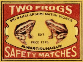 Phillumenart - Two Frogs Safety Matches