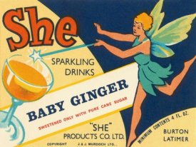 Vintage Booze Labels - Baby Ginger