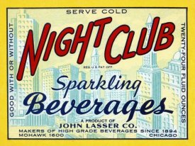 Vintage Booze Labels - Night Club Sparkling Beverage