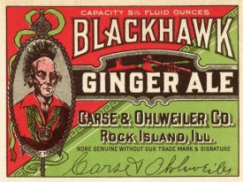 Vintage Booze Labels - Blackhawk Ginger Ale