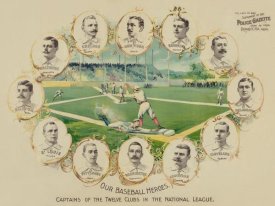 Vintage Sports - Our baseball heroes - captains of the twelve clubs in the National League