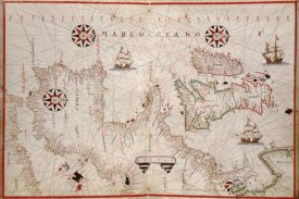 Joan Oliva - Portolan Map of Spain, England, Ireland & France