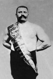 Vintage Muscle Men - Bodybuilder Wearing Bandolier of Victory