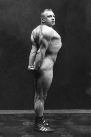 Vintage Muscle Men - Profile of Arm, Shoulder, and Upper Back Flex