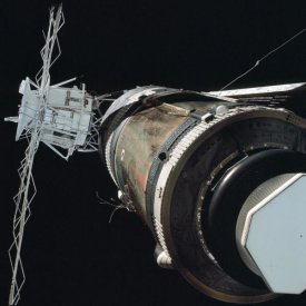 NASA - Skylab 1 Orbital Workshop, Viewed from Skylab 2 Command Module, 1973