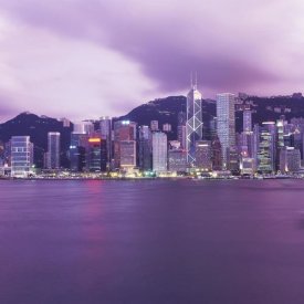 Reed Kaestner - Hong Kong Central District's Skyline at Twilight (center)