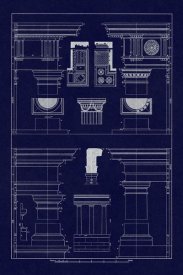 J. Buhlmann - Doric, Tuscan Orders and Columns (Blueprint)