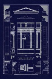J. Buhlmann - Pediment of Temple at Assisi (Blueprint)