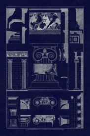 J. Buhlmann - Ionic Orders and Capitals, Polychrome (Blueprint)