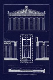 J. Buhlmann - The Parthenon at Athens, Polychrome (Blueprint)