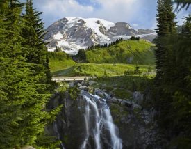 Tim Fitzharris - Myrtle Falls and Mount Rainier, Mount Rainier National Park, Washington