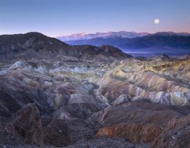 Tim Fitzharris - Full moon rising over Zabriskie Point, Death Valley National Park, California