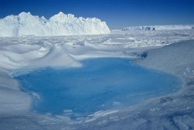 Colin Monteath - Blue pool on iceberg, Dumont d'Urville, Terre Adelie Land, east Antarctica
