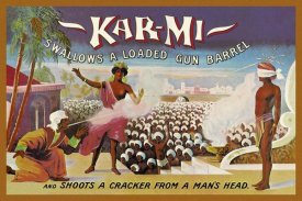 Joseph B. Hallworth - Magicians: Kar-Mi Swallows a Loaded Gun Barrel and Shoots a Cracker from a Man's Head