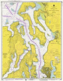NOAA Historical Map and Chart Collection - Nautical Chart - Admiralty Inlet and Puget Sound to Seattle ca. 1975