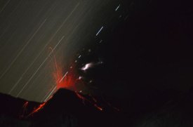 Mark Jones - Mt Ruapehu time exposure from 1996 eruption, Tongariro NP, New Zealand