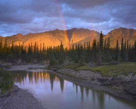 Tim Fitzharris - Rainbow over Fairholme Range and Exshaw Creek, Alberta, Canada