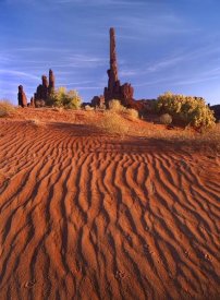 Tim Fitzharris - Totem pole and Yei Bi Chei with sand dunes, Monument Valley,  Arizona