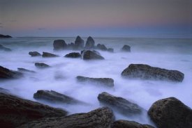 Andy Reisinger - Boulders and seastacks in evening light, Bay of Plenty, New Zealand