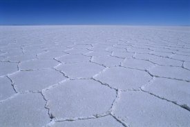 Grant Dixon - Hexagonal crystallization fissures in Salar de Uyuni salt pan, Bolivia