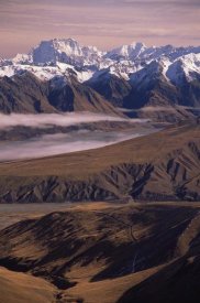 Colin Monteath - Mount Cook, Godley and McCauley Valleys from Two Thumbs Range, New Zealand