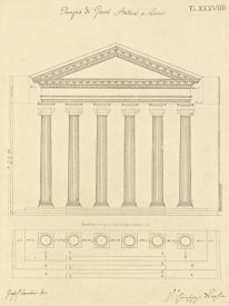 Giuseppe Vannini - Plate 38 for Elements of Civil Architecture, ca. 1818-1850
