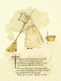 Maud Humphrey - Nursery Rhymes: There Was an Old Woman Tossed Up in a Basket