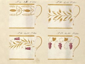 Honoré - Quatre tasses, modèles: 9,10,11 et 12, ca. 1800-1820