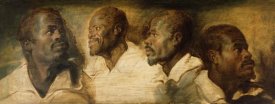 Workshop of Peter Paul Rubens - Four Studies of a Male Head