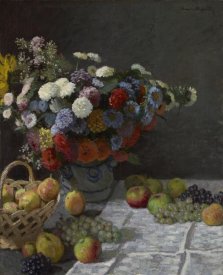 Claude Monet - Still Life with Flowers and Fruit