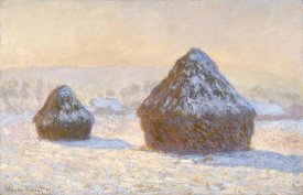 Claude Monet - Wheatstacks, Snow Effect, Morning (Meules, Effet de Neige, Le Matin)