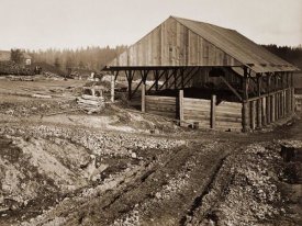 Carleton Watkins - Oswego Iron Works, Willamette River, Oregon, 1867