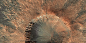 NASA - Mars HiRISE  -  Crater near Sirenum Fossae