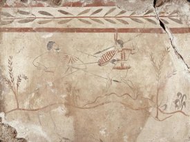 Unknown 4th Century BCE Greek Artisan - Fresco Panel with Two Warriors