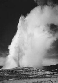 Ansel Adams - Photograph of Old Faithful Geyser Erupting in Yellowstone National Park, ca. 1941-1942