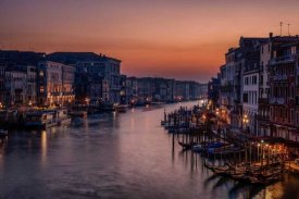 Karen Deakin - Venice Grand Canal At Sunset