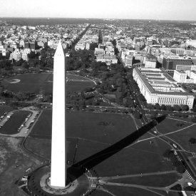 Carol Highsmith - Aerial view of the Washington Monument, Washington, D.C. - Black and White Variant