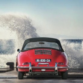 Gasoline Images - Ocean Waves Breaking on Vintage Beauties (detail 1)