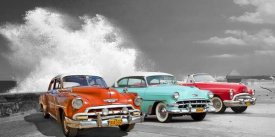 Pangea Images - Cars in Avenida de Maceo, Havana, Cuba (BW)