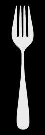 BG.Studio - Mealtime: White on Black - Fork