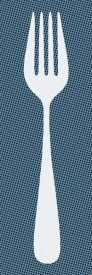 BG.Studio - Mealtime: White on Blue with Dots - Fork