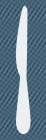 BG.Studio - Mealtime: White on Blue with Dots - Knife