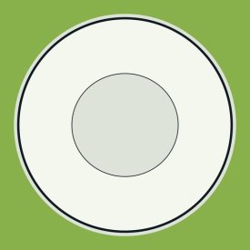BG.Studio - Mealtime: White on Green - Plate