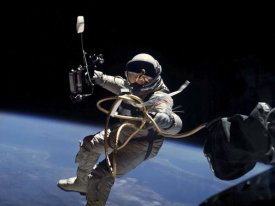 NASA - Astronaut Edward White during first EVA performed during Gemini 4 flight