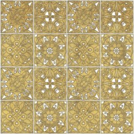 Daphne Brissonnet - Color my World Mexican Tiles Pattern Gold