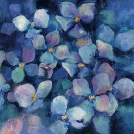 Marilyn Hageman - Midnight Blue Hydrangeas with Gold