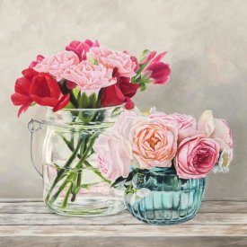 Remy Dellal - Fleurs et Vases Blanc I